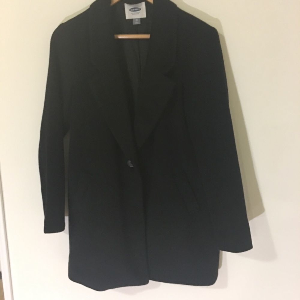 Old Navy Masculine Black PeaCoat